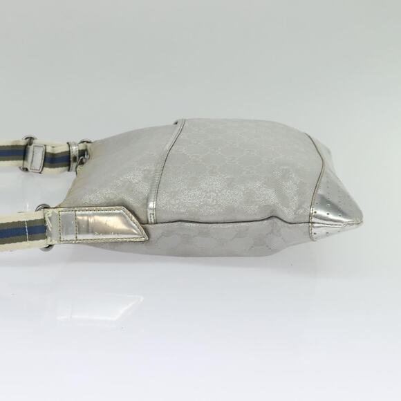 GUCCI GG Canvas Shoulder Bag Silver - Picture 4 of 16